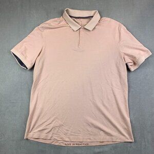 Lululemon Mens Shirt XL Light Pink Pima Cotton Short-Sleeve Polo Performance